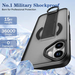 Custodia per telefono antiurto con anello a D, delicata sulla pelle e con supporto magnetico., For iPhone 16, For iPhone 15 Pro Max, For iPhone 15 Pro, For iPhone 15 Plus