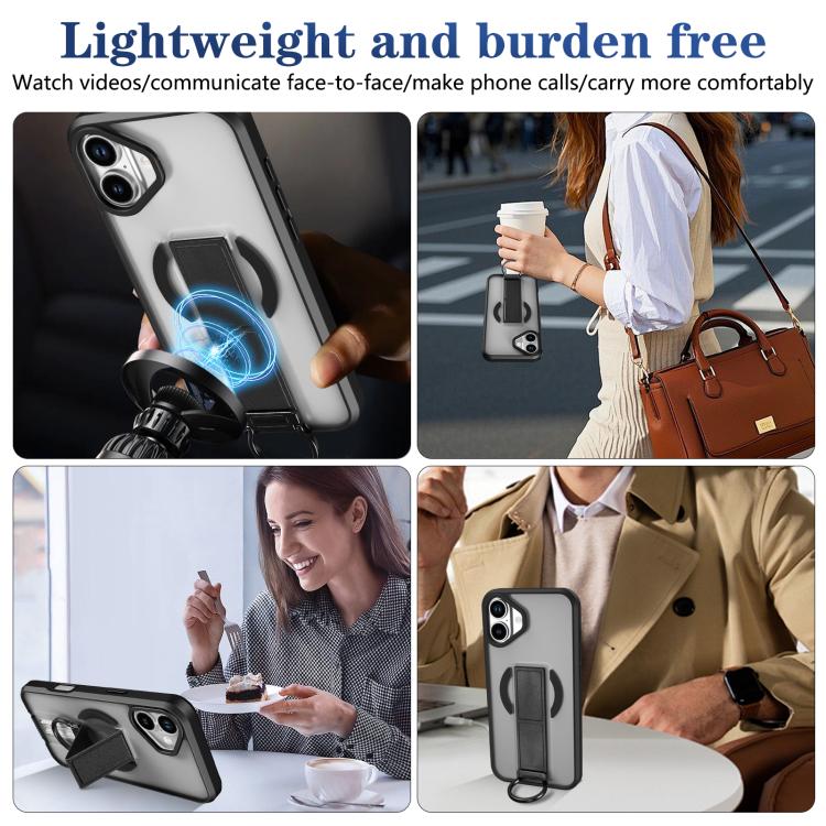 Custodia per telefono antiurto con anello a D, delicata sulla pelle e con supporto magnetico., For iPhone 16, For iPhone 15 Pro Max, For iPhone 15 Pro, For iPhone 15 Plus