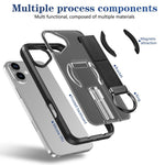 Custodia per telefono antiurto con anello a D, delicata sulla pelle e con supporto magnetico., For iPhone 16, For iPhone 15 Pro Max, For iPhone 15 Pro, For iPhone 15 Plus