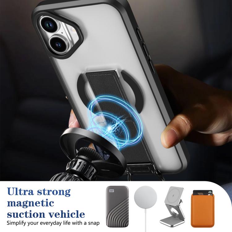 Custodia per telefono antiurto con anello a D, delicata sulla pelle e con supporto magnetico., For iPhone 16, For iPhone 15 Pro Max, For iPhone 15 Pro, For iPhone 15 Plus