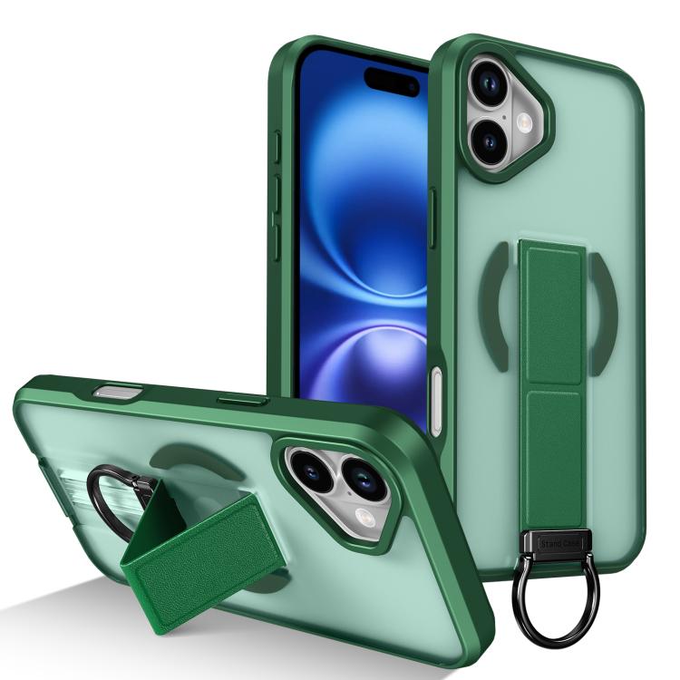 Custodia per telefono antiurto con anello a D, delicata sulla pelle e con supporto magnetico., For iPhone 16, For iPhone 15 Pro Max, For iPhone 15 Pro, For iPhone 15 Plus