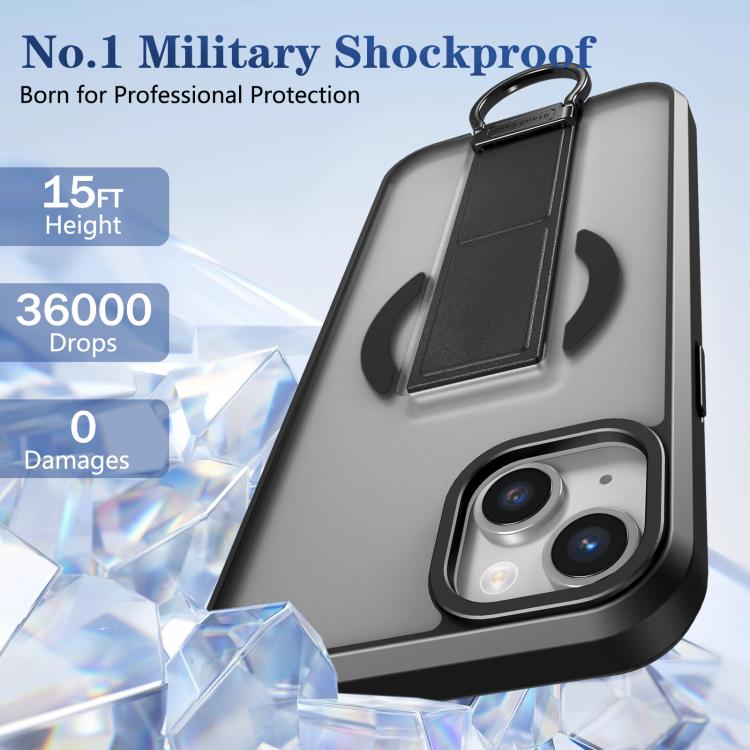 Custodia per telefono antiurto con anello a D, delicata sulla pelle e con supporto magnetico., For iPhone 15, For iPhone 14 Plus, For iPhone 14, For iPhone 14 Pro
