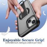 Custodia per telefono antiurto con anello a D, delicata sulla pelle e con supporto magnetico., For iPhone 15, For iPhone 14 Plus, For iPhone 14, For iPhone 14 Pro