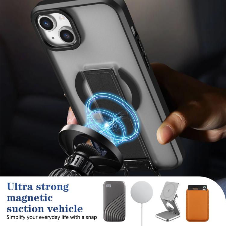 Custodia per telefono antiurto con anello a D, delicata sulla pelle e con supporto magnetico., For iPhone 15, For iPhone 14 Plus, For iPhone 14, For iPhone 14 Pro