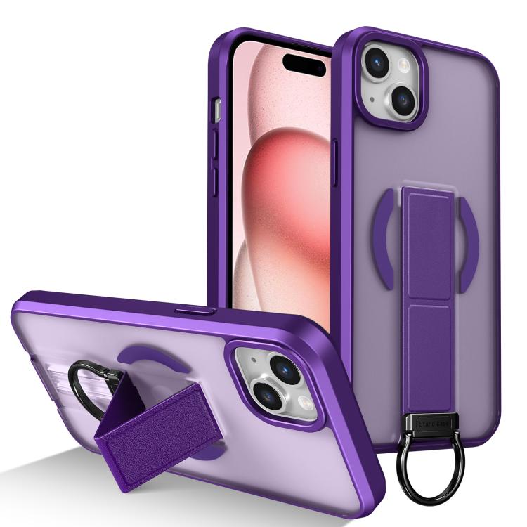 Custodia per telefono antiurto con anello a D, delicata sulla pelle e con supporto magnetico., For iPhone 15, For iPhone 14 Plus, For iPhone 14, For iPhone 14 Pro