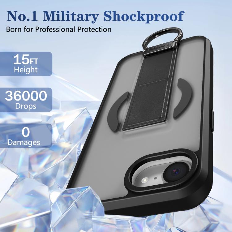 Custodia per telefono antiurto con anello a D, delicata sulla pelle e con supporto magnetico., For iPhone 17e / 16e, For iPhone 17 Pro Max, For iPhone 17 Pro, For iPhone 17