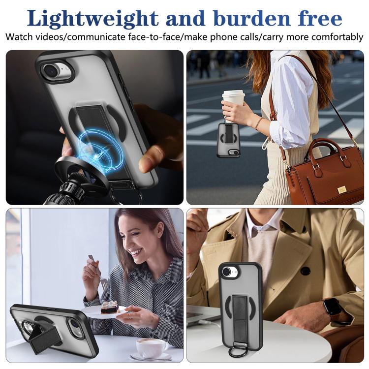 Custodia per telefono antiurto con anello a D, delicata sulla pelle e con supporto magnetico., For iPhone 17e / 16e, For iPhone 17 Pro Max, For iPhone 17 Pro, For iPhone 17
