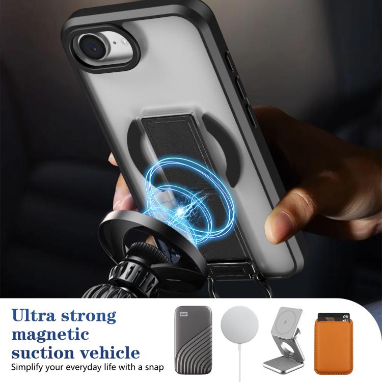Custodia per telefono antiurto con anello a D, delicata sulla pelle e con supporto magnetico., For iPhone 17e / 16e, For iPhone 17 Pro Max, For iPhone 17 Pro, For iPhone 17