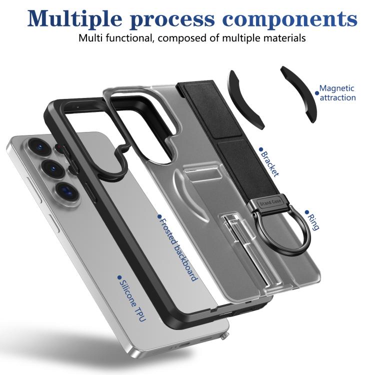 Custodia per telefono antiurto con anello a D, delicata sulla pelle e con supporto magnetico., For Samsung Galaxy S26 Ultra 5G, For Samsung Galaxy S25 5G, For Samsung Galaxy S25+ 5G, For Samsung Galaxy S25 Ultra 5G