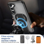 Custodia per telefono antiurto con anello a D, delicata sulla pelle e con supporto magnetico., For Samsung Galaxy S23+ 5G, For Samsung Galaxy S23 5G