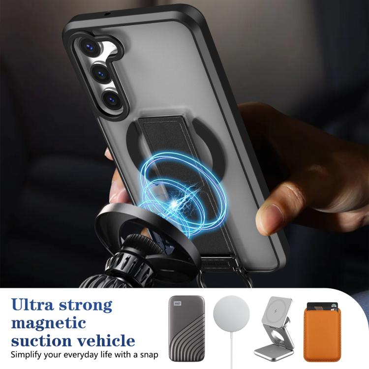 Custodia per telefono antiurto con anello a D, delicata sulla pelle e con supporto magnetico., For Samsung Galaxy S23+ 5G, For Samsung Galaxy S23 5G