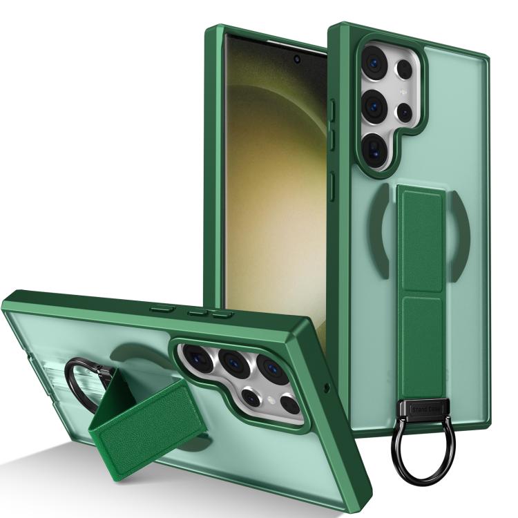 Custodia per telefono antiurto con anello a D, delicata sulla pelle e con supporto magnetico., For Samsung Galaxy S24 Ultra 5G, For Samsung Galaxy S24+ 5G, For Samsung Galaxy S24 5G, For Samsung Galaxy S23 Ultra 5G