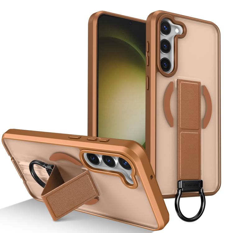 Custodia per telefono antiurto con anello a D, delicata sulla pelle e con supporto magnetico., For Samsung Galaxy S23+ 5G, For Samsung Galaxy S23 5G