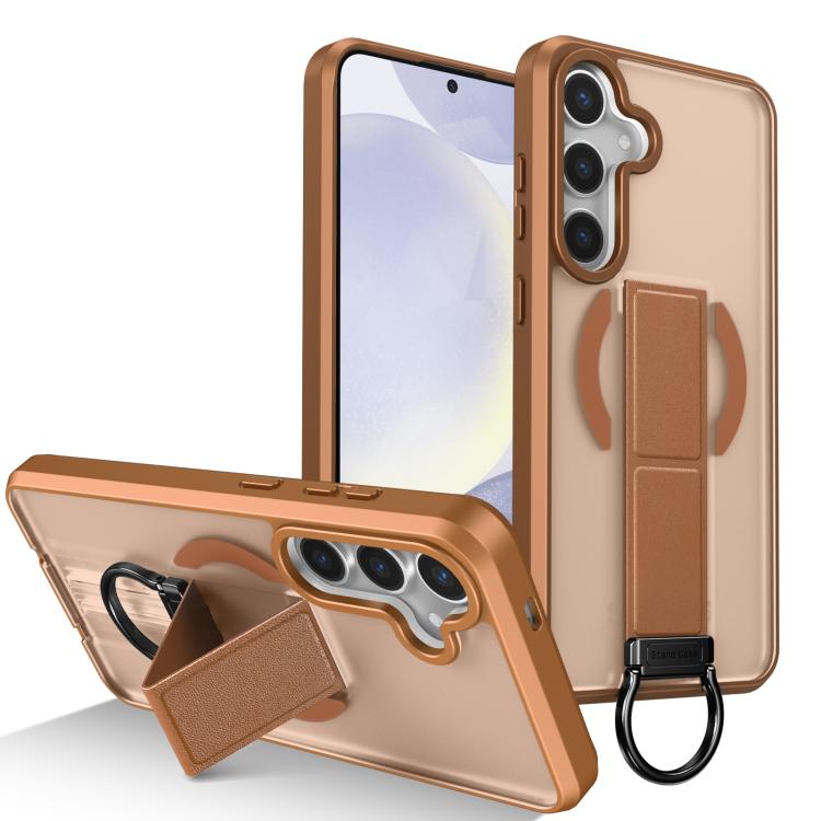 Custodia per telefono antiurto con anello a D, delicata sulla pelle e con supporto magnetico., For Samsung Galaxy S24 Ultra 5G, For Samsung Galaxy S24+ 5G, For Samsung Galaxy S24 5G, For Samsung Galaxy S23 Ultra 5G