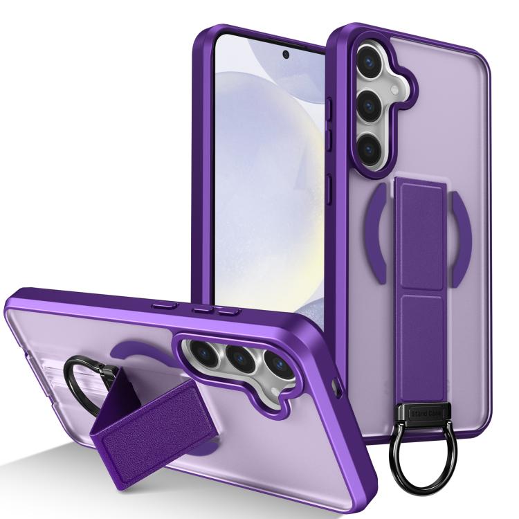 Custodia per telefono antiurto con anello a D, delicata sulla pelle e con supporto magnetico., For Samsung Galaxy S24 Ultra 5G, For Samsung Galaxy S24+ 5G, For Samsung Galaxy S24 5G, For Samsung Galaxy S23 Ultra 5G