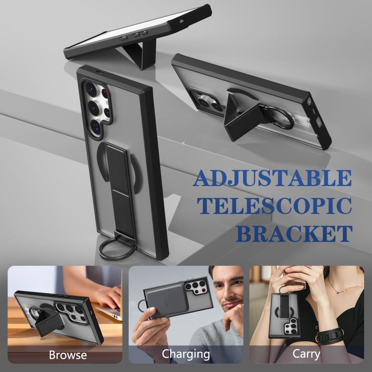 Custodia per telefono antiurto con anello a D, delicata sulla pelle e con supporto magnetico., For Samsung Galaxy S24 Ultra 5G, For Samsung Galaxy S24+ 5G, For Samsung Galaxy S24 5G, For Samsung Galaxy S23 Ultra 5G