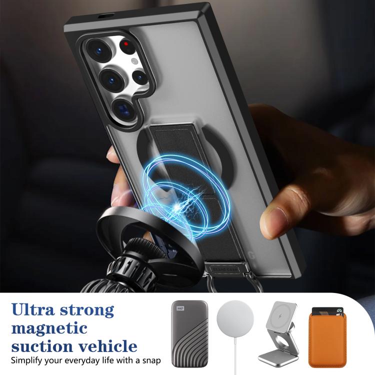 Custodia per telefono antiurto con anello a D, delicata sulla pelle e con supporto magnetico., For Samsung Galaxy S24 Ultra 5G, For Samsung Galaxy S24+ 5G, For Samsung Galaxy S24 5G, For Samsung Galaxy S23 Ultra 5G
