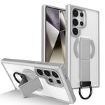 Custodia per telefono antiurto con anello a D, delicata sulla pelle e con supporto magnetico., For Samsung Galaxy S24 Ultra 5G, For Samsung Galaxy S24+ 5G, For Samsung Galaxy S24 5G, For Samsung Galaxy S23 Ultra 5G