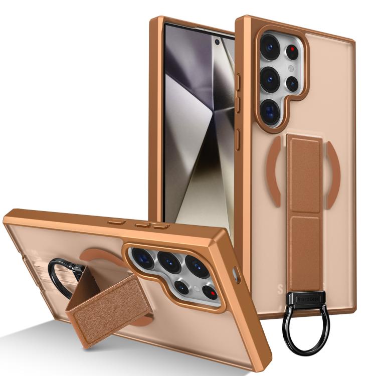 Custodia per telefono antiurto con anello a D, delicata sulla pelle e con supporto magnetico., For Samsung Galaxy S24 Ultra 5G, For Samsung Galaxy S24+ 5G, For Samsung Galaxy S24 5G, For Samsung Galaxy S23 Ultra 5G