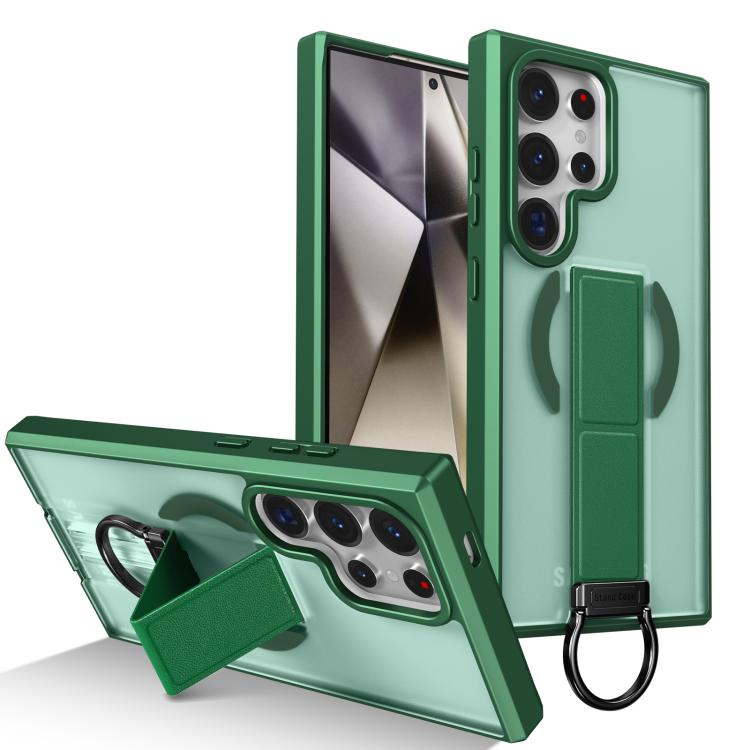 Custodia per telefono antiurto con anello a D, delicata sulla pelle e con supporto magnetico., For Samsung Galaxy S24 Ultra 5G, For Samsung Galaxy S24+ 5G, For Samsung Galaxy S24 5G, For Samsung Galaxy S23 Ultra 5G