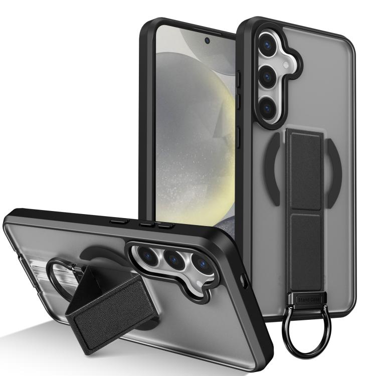 Custodia per telefono antiurto con anello a D, delicata sulla pelle e con supporto magnetico., For Samsung Galaxy S24 Ultra 5G, For Samsung Galaxy S24+ 5G, For Samsung Galaxy S24 5G, For Samsung Galaxy S23 Ultra 5G