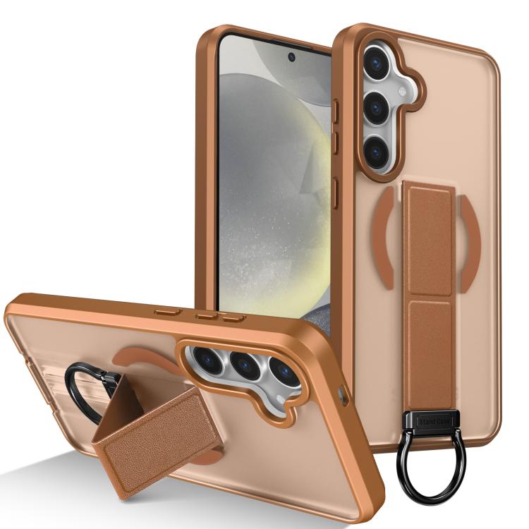 Custodia per telefono antiurto con anello a D, delicata sulla pelle e con supporto magnetico., For Samsung Galaxy S24 Ultra 5G, For Samsung Galaxy S24+ 5G, For Samsung Galaxy S24 5G, For Samsung Galaxy S23 Ultra 5G