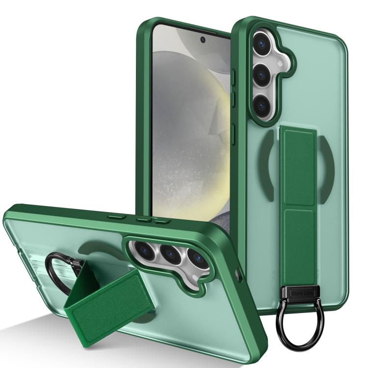 Custodia per telefono antiurto con anello a D, delicata sulla pelle e con supporto magnetico., For Samsung Galaxy S24 Ultra 5G, For Samsung Galaxy S24+ 5G, For Samsung Galaxy S24 5G, For Samsung Galaxy S23 Ultra 5G