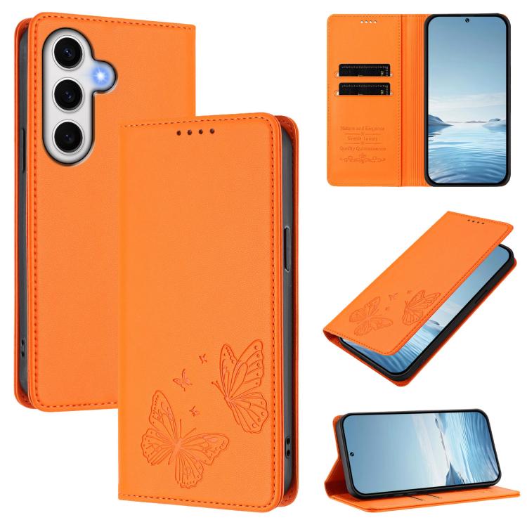 Robusta custodia per telefono in ecopelle con doppia protezione RFID a farfalla e magnete., For Galaxy A16 4G / 5G, For Galaxy A05s 4G / F14 4G