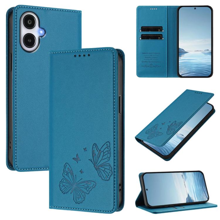 Robusta custodia per telefono in ecopelle con doppia protezione RFID a farfalla e magnete., For Galaxy A27 5G, For Galaxy A25e
