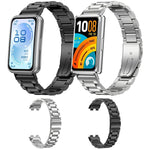 Cinturino per orologio in lega di titanio con fibbia piatta a tre perline, For Huawei Band 11 / Band 11 Pro