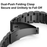 Cinturino per orologio in lega di titanio con fibbia piatta a tre perline, For Huawei Band 11 / Band 11 Pro