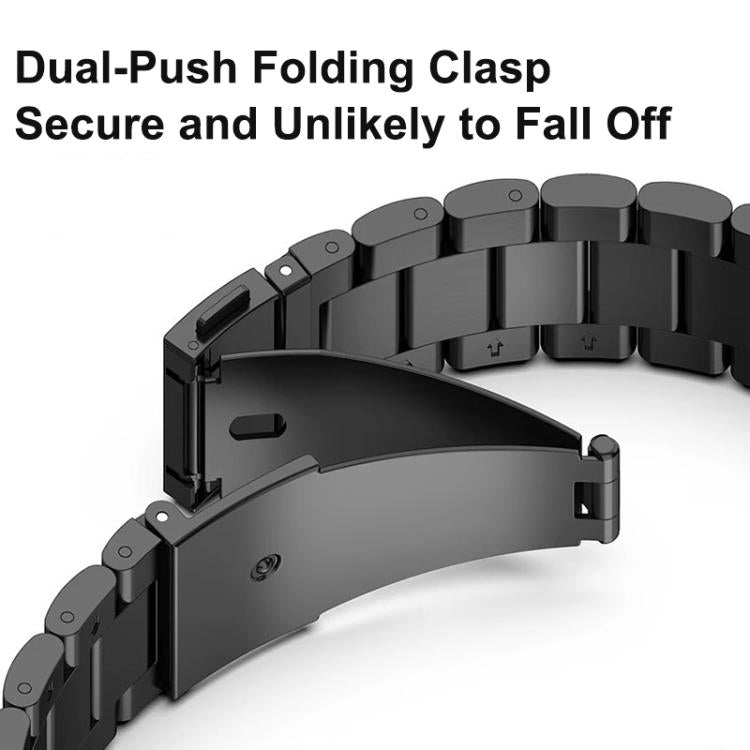 Cinturino per orologio in lega di titanio con fibbia piatta a tre perline, For Huawei Band 11 / Band 11 Pro