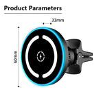 Supporto magnetico auto con caricabatterie wireless Qi 15W
