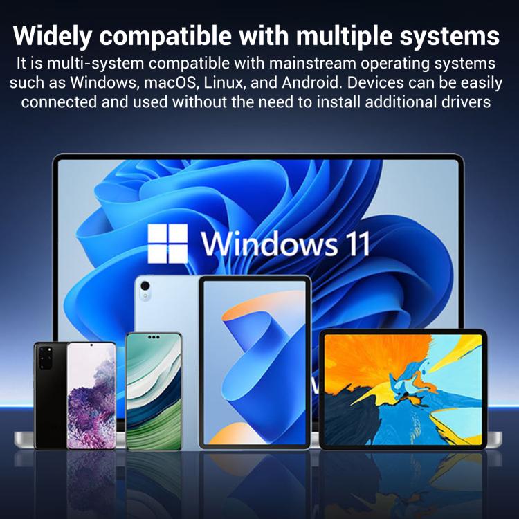 Hub 8 in 1 con interfaccia USB-C per SSD M.2, HDTV, USB 3.2, USB 2.0, PD e lettore di schede SD/TF., 8 in 1 with USB 3.2 + USB 2.0
