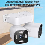 Telecamera WiFi a doppia lente da 3 MP con doppia funzione panoramica, inclinazione e rotazione., EU Plug, US Plug
