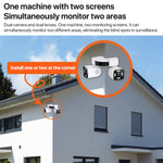 Telecamera WiFi a doppia lente da 3 MP con doppia funzione panoramica, inclinazione e rotazione., EU Plug, US Plug