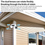 Telecamera WiFi a doppia lente da 3 MP con doppia funzione panoramica, inclinazione e rotazione., EU Plug, US Plug