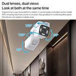 Telecamera WiFi a doppia lente da 3 MP con doppia funzione panoramica, inclinazione e rotazione., EU Plug, US Plug