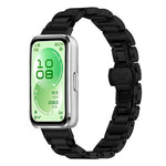 Cinturino per orologio sottile in acciaio inossidabile con fibbia a farfalla in metallo., For Huawei Band 11 / Band 11 Pro