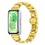 Cinturino per orologio sottile in acciaio inossidabile con fibbia a farfalla in metallo., For Huawei Band 11 / Band 11 Pro