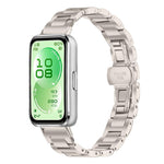 Cinturino per orologio sottile in acciaio inossidabile con fibbia a farfalla in metallo., For Huawei Band 11 / Band 11 Pro