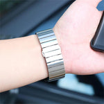Cinturino per orologio in acciaio inossidabile con fibbia a farfalla e perline singole, For Huawei Band 11 / Band 11 Pro