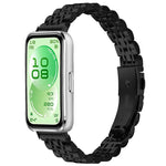 Cinturino per orologio in acciaio inossidabile con fibbia pieghevole a sette perline, For Huawei Band 11 / Band 11 Pro