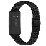 Cinturino per orologio in acciaio inossidabile con fibbia pieghevole a sette perline, For Huawei Band 11 / Band 11 Pro