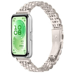 Cinturino per orologio in acciaio inossidabile con fibbia pieghevole a sette perline, For Huawei Band 11 / Band 11 Pro