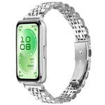 Cinturino per orologio in acciaio inossidabile con fibbia pieghevole a sette perline, For Huawei Band 11 / Band 11 Pro