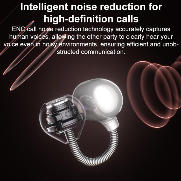 Auricolari Bluetooth D MOOSTER D95 OWS con cancellazione attiva del rumore (ENC) da indossare all'orecchio.