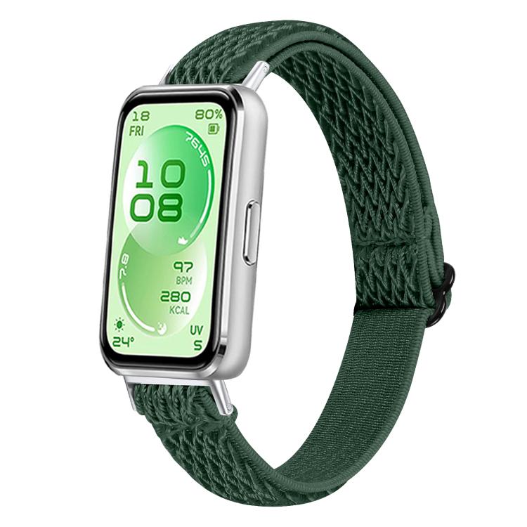 Cinturino per orologio in nylon intrecciato con fibbia a onda, For Huawei Band 11 / Band 11 Pro