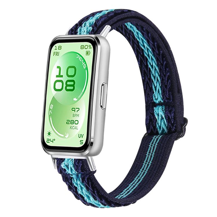 Cinturino per orologio in nylon intrecciato con fibbia a onda, For Huawei Band 11 / Band 11 Pro