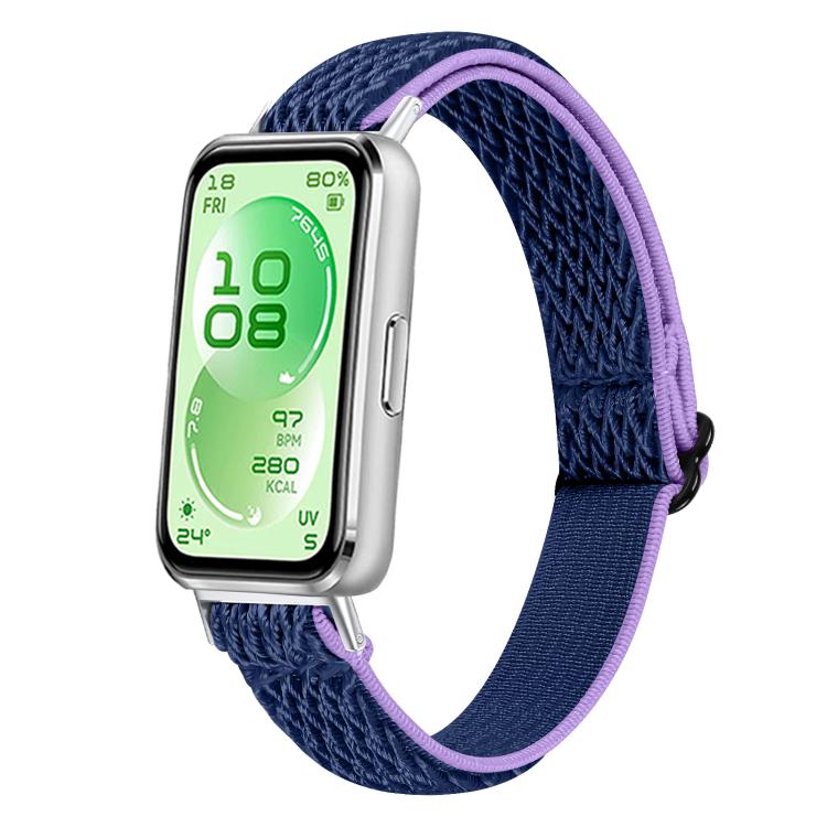 Cinturino per orologio in nylon intrecciato con fibbia a onda, For Huawei Band 11 / Band 11 Pro